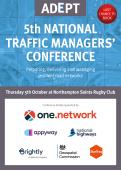 Promotional flyer for ADEPT National Traffic Managers' Conference 2023