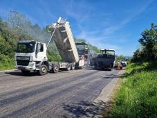 image of plant vehicles working on the A391 road