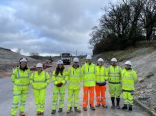 an image showing the Devon LL2 team in high viz on site on the A382